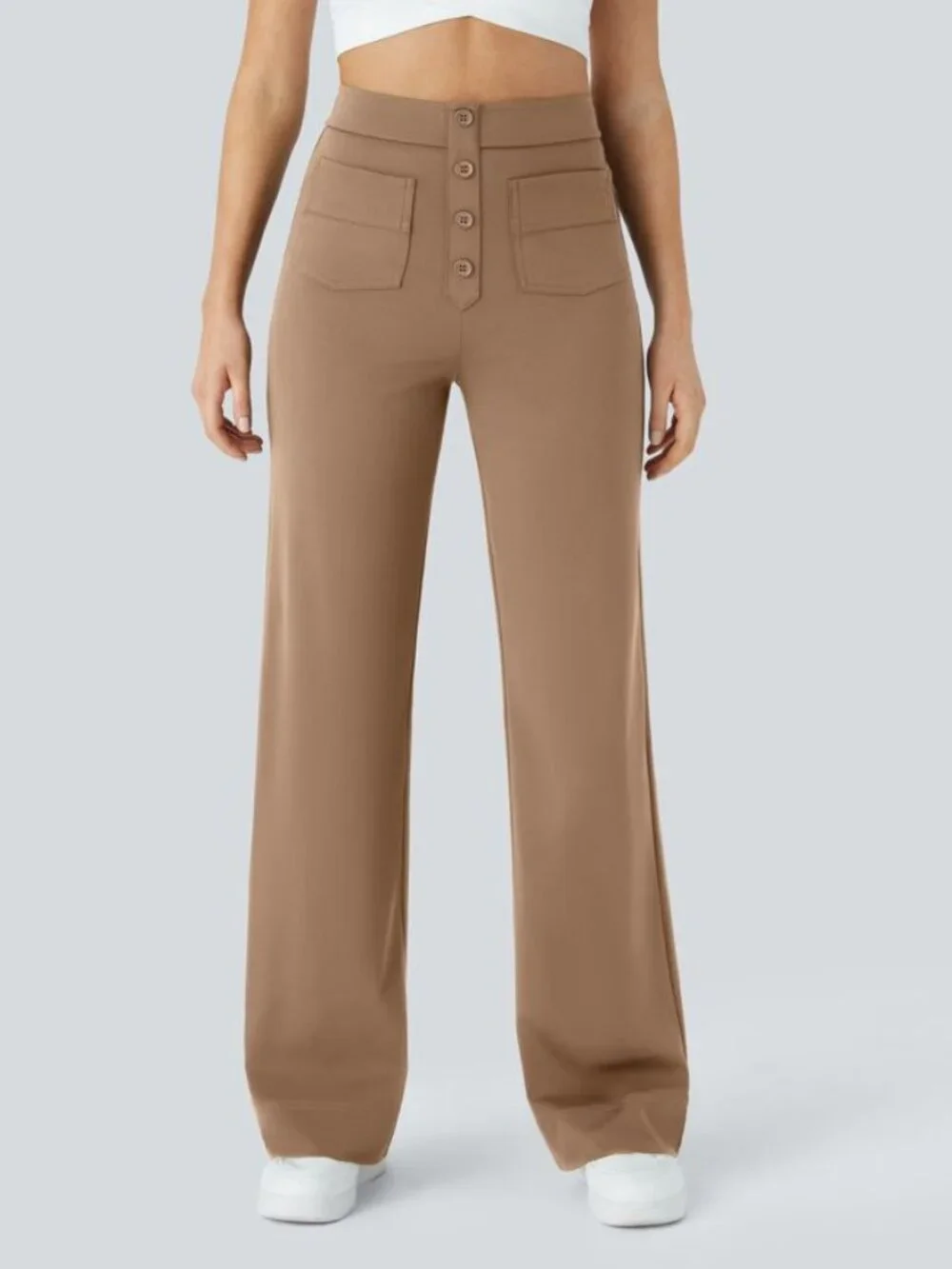 Halara NWOT DayStretch High Waisted Pockets Straight Leg Casual Pants Sz XL